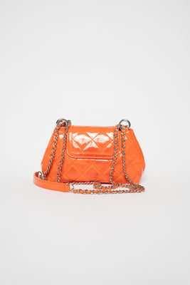 Coco Shine Accordion Quilted Patent Flap Bag - #4