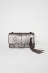 Soho Tassel Python Leather Medium Flap Bag