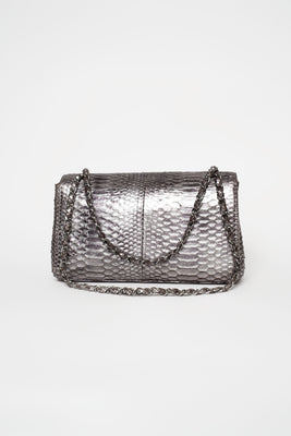 Soho Tassel Python Leather Medium Flap Bag - #2
