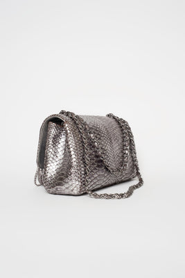 Soho Tassel Python Leather Medium Flap Bag - #7