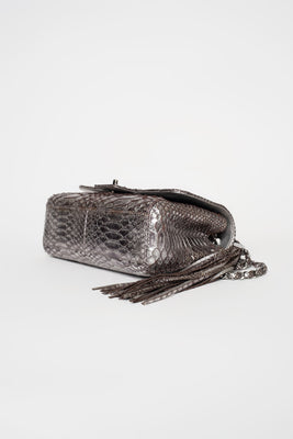Soho Tassel Python Leather Medium Flap Bag - #6