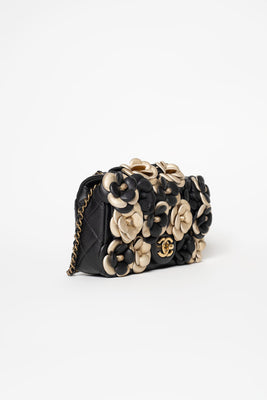 Camellia Lambskin Mini Classic Flap Bag - #4