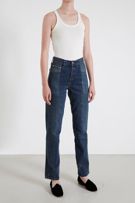 ELV Denim Dark Blue Match Straight Leg Jeans - #1