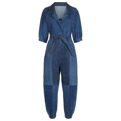 ELV Denim Dark Blue Match Jumpsuit - #3