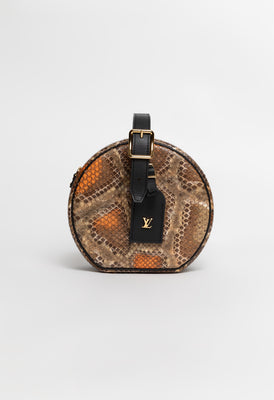 Petite Boite Chapeau Python Leather Bag - #1