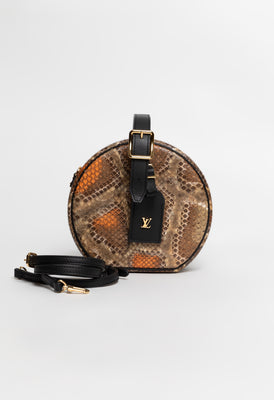 Petite Boite Chapeau Python Leather Bag - #3