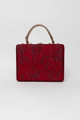 Fabric and Rhinestone Box Bag - #3