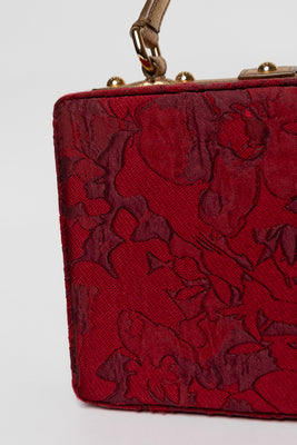 Fabric and Rhinestone Box Bag - #10