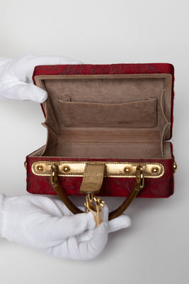 Fabric and Rhinestone Box Bag - #12