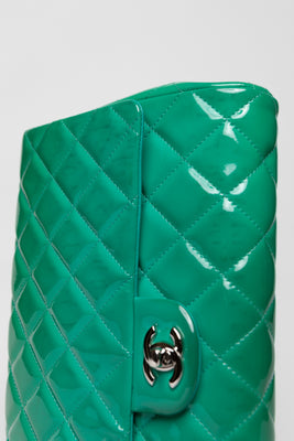 Quilted Patent Leather Classic Jumbo Double Flap Bag - #8