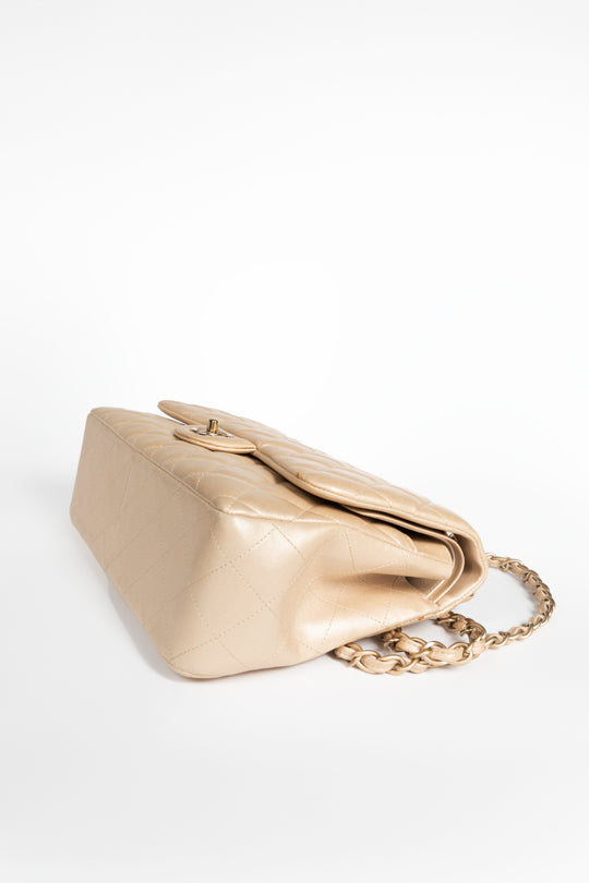 Metallic Quilted Lambskin Classic Double Flap Bag