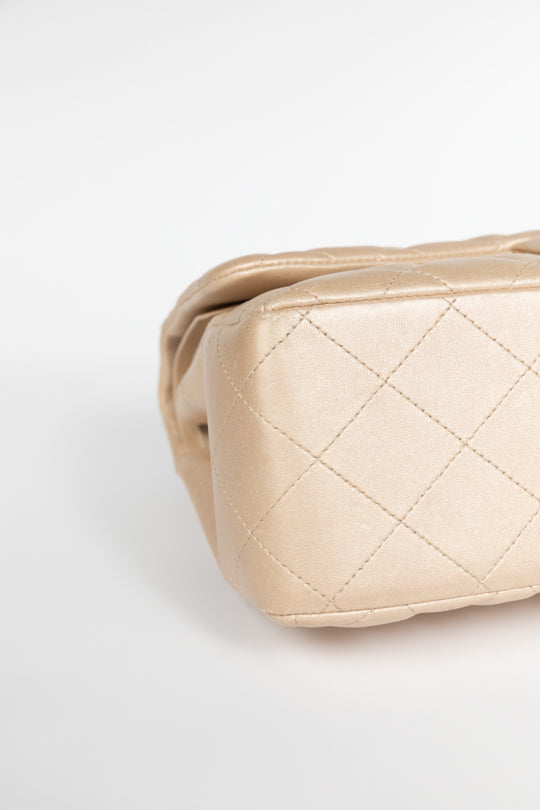 Metallic Quilted Lambskin Classic Double Flap Bag