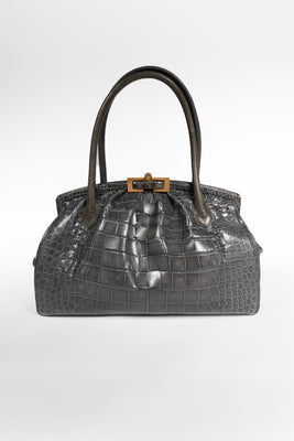 Analeena Crocodile Leather Handbag - #1