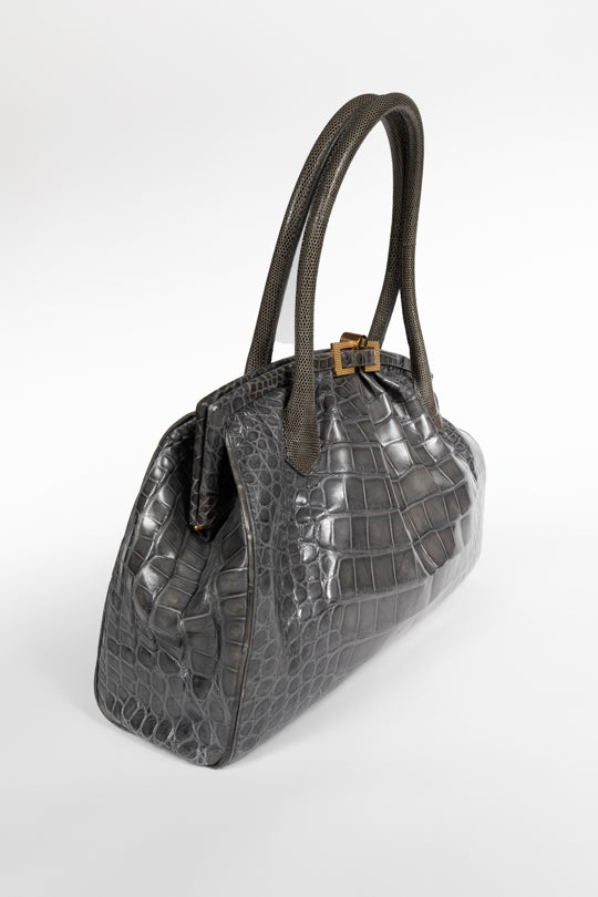Analeena Crocodile Leather Handbag