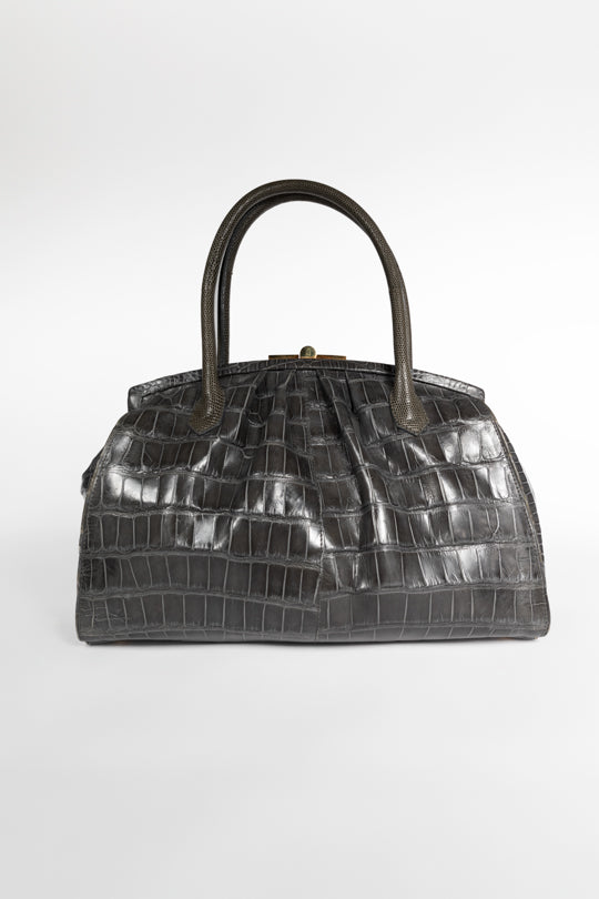Analeena Crocodile Leather Handbag