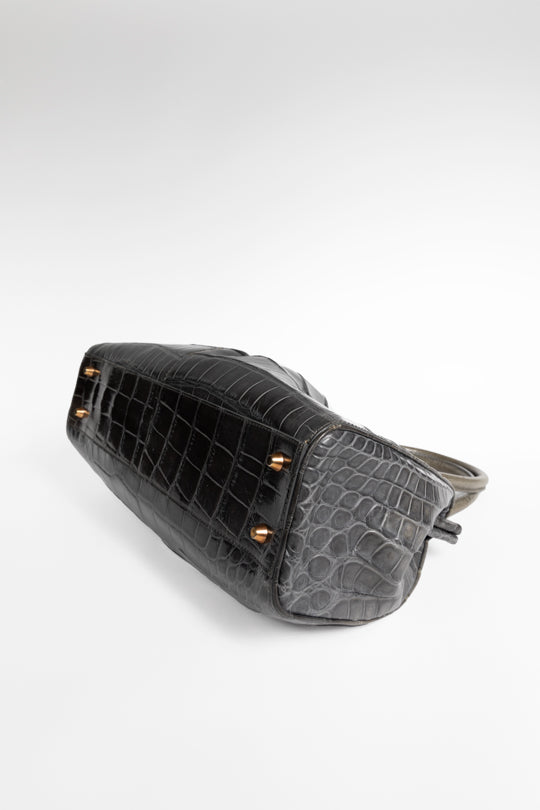 Analeena Crocodile Leather Handbag