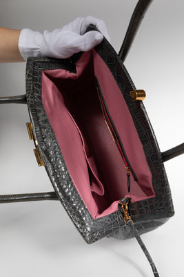 Analeena Crocodile Leather Handbag - #7