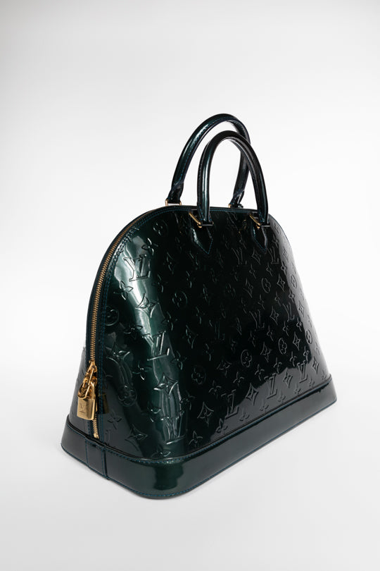 Monogram Vernis Alma GM Hand Bag (Chain Included)