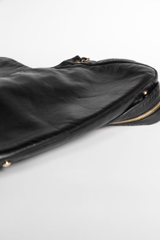 Leather Patchwork Accordion Shoulder bag