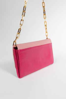 Bicolor Calf Leather Flap Wallet on Chain - #3