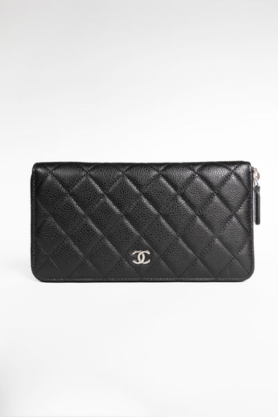 Classic Flap Caviar Quilted Leather Yen Wallet