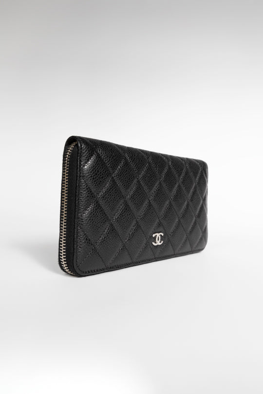 Classic Flap Caviar Quilted Leather Yen Wallet