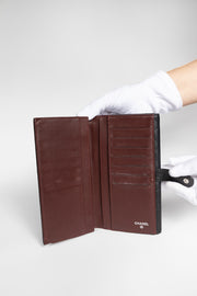 Gusset Flap lambskin Quilted Leather Wallet