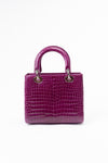 secondary Lady Dior Exotic Crocodile Leather Handbag