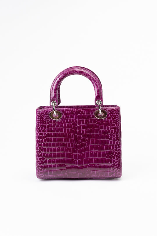 Lady Dior Exotic Crocodile Leather Handbag