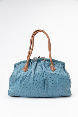 Analeena Ostrich Leather Tote Bag - #1