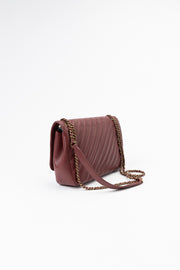 Classic Single Flap Diagonal Quilted Goat Skin Handbag