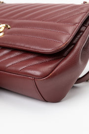 Classic Single Flap Diagonal Quilted Goat Skin Handbag