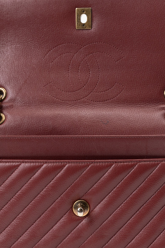 Classic Single Flap Diagonal Quilted Goat Skin Handbag