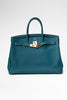 Birkin 35cm Blue Colvert Leather Handbag - #14