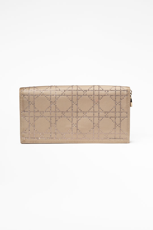 Lady Dior Cannage Crystal Satin Clutch Match and Style Match