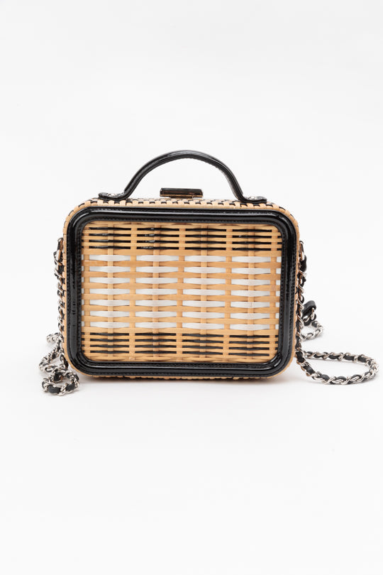Rattan Woven Top Handle Vanity Case (2019)