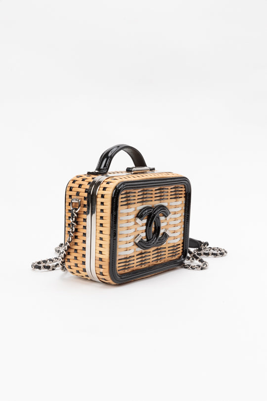 Rattan Woven Top Handle Vanity Case (2019)