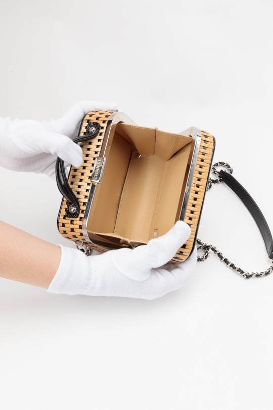 Rattan Woven Top Handle Vanity Case (2019)