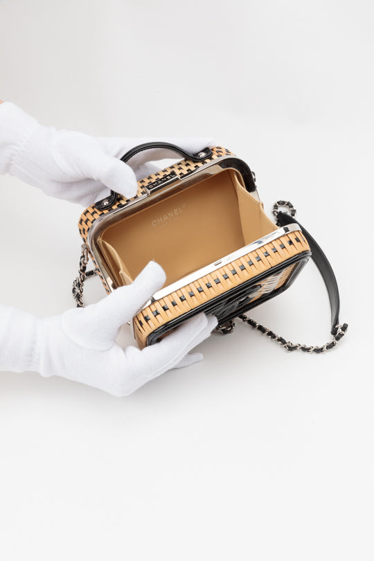 Rattan Woven Top Handle Vanity Case (2019)