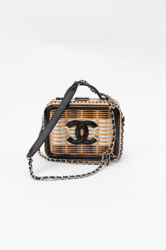 Rattan Woven Top Handle Vanity Case (2019)