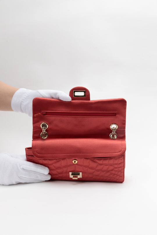 Satin Croc Reissue 2.55 Flap Shoulder Bag ( Fall/Winter 2007 Runway)