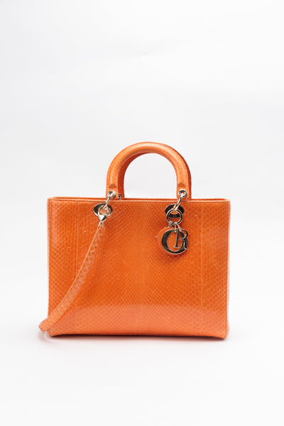 Python Haute Maroquinerie Lady Dior Tote Bag