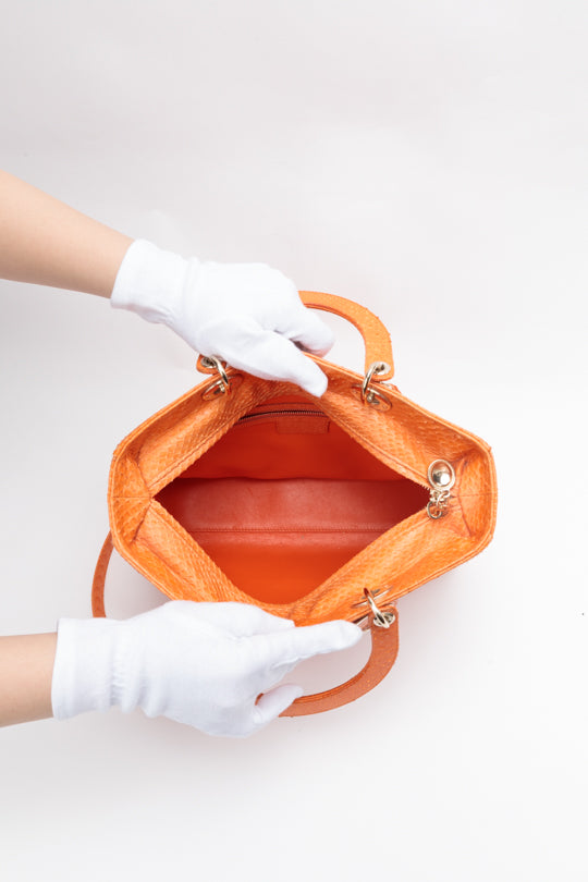 Python Haute Maroquinerie Lady Dior Tote Bag