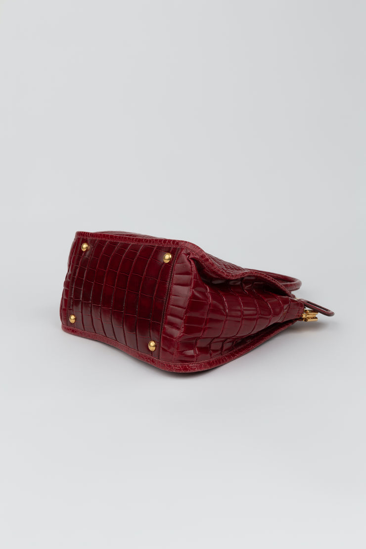 Crocodile Leather Handbag