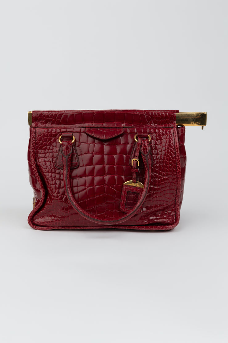 Crocodile Leather Handbag