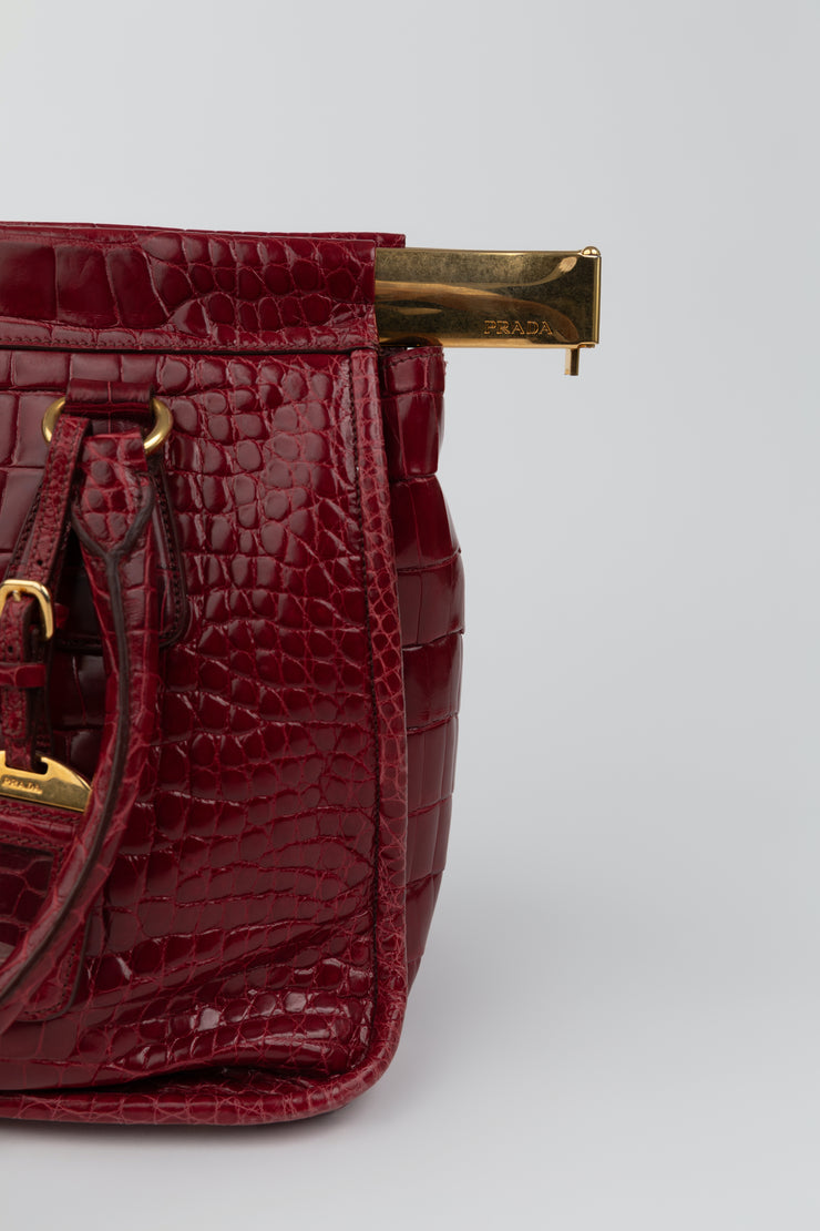 Crocodile Leather Handbag