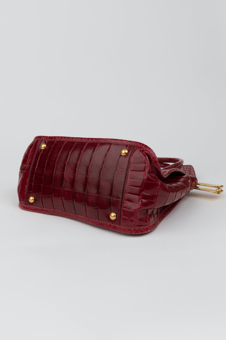 Crocodile Leather Handbag