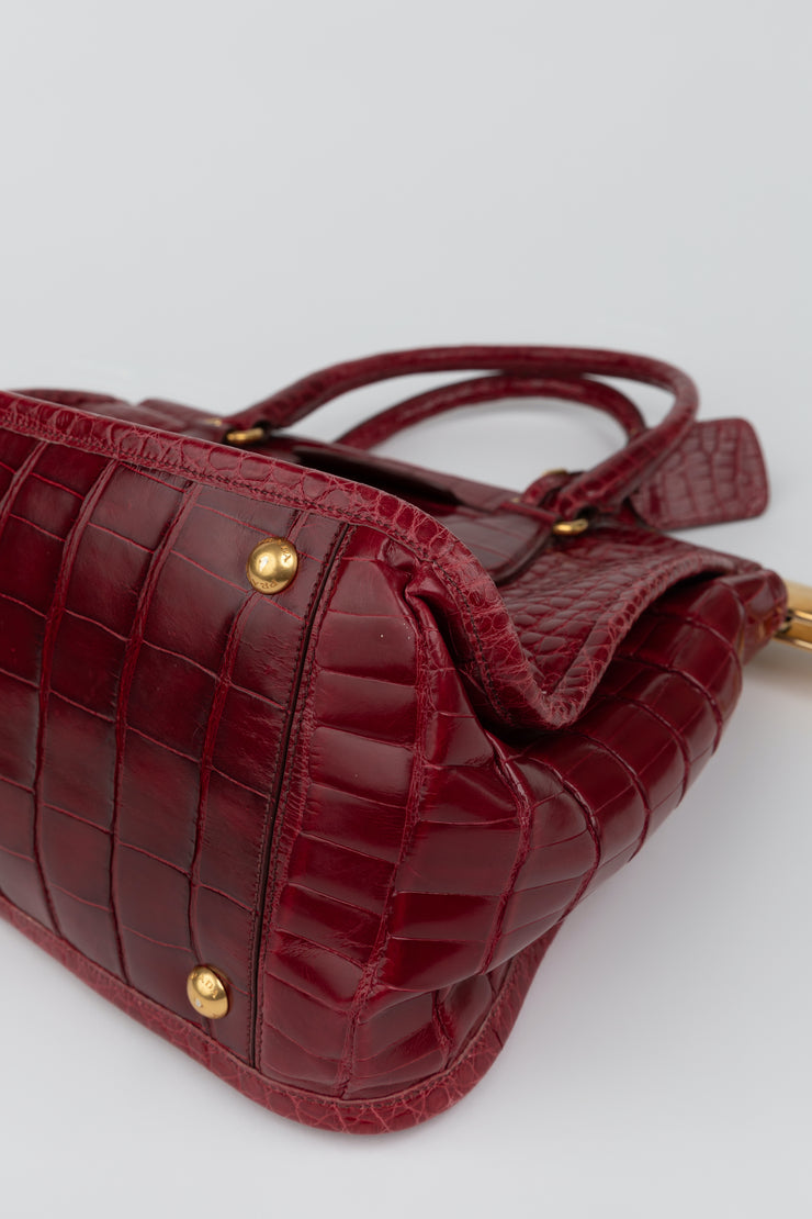 Crocodile Leather Handbag