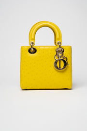 Ostrich Leather Lady Dior Handbag