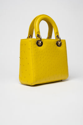 Ostrich Leather Lady Dior Handbag - #4